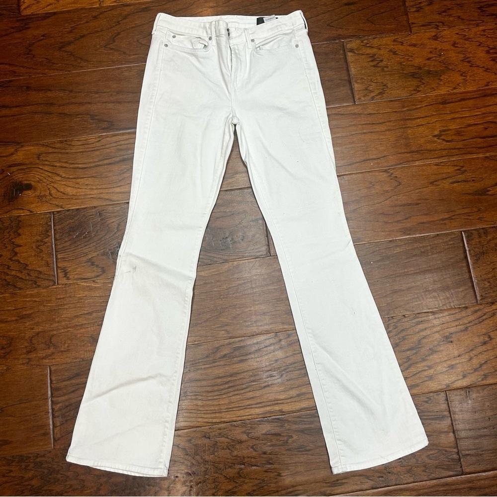 Vince White Flare Wide Leg Jeans